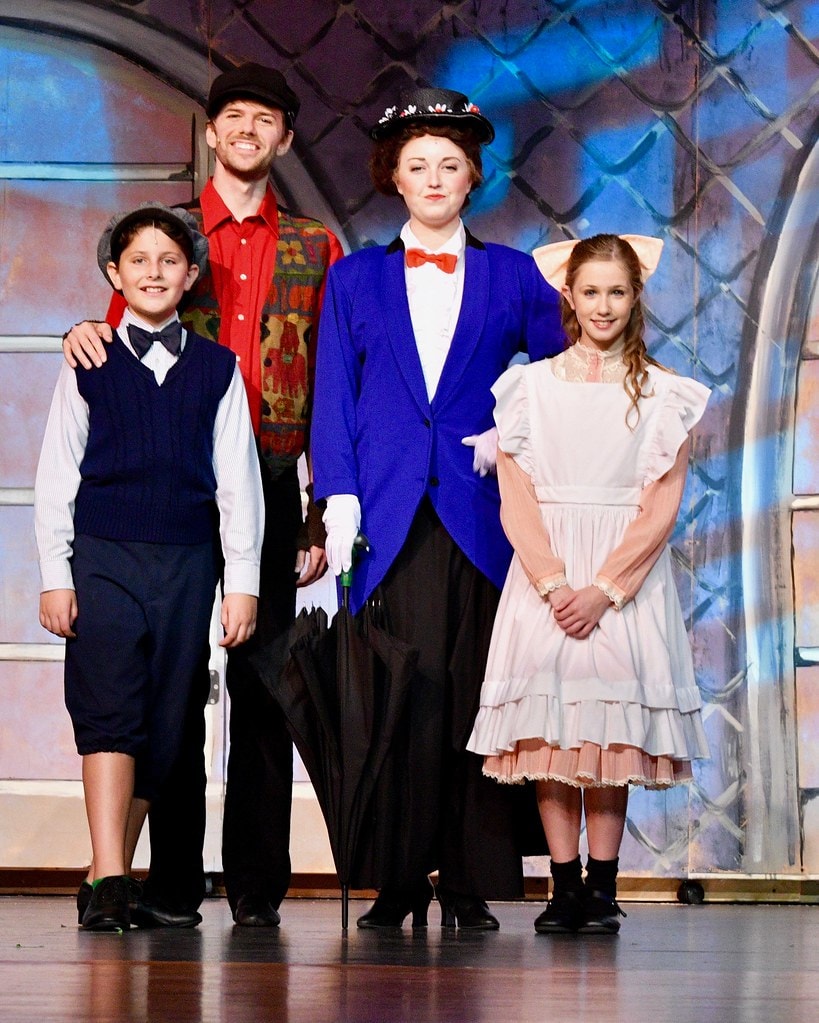 Bert, Mary Poppins, Michael and Jane Banks — Mary Poppins