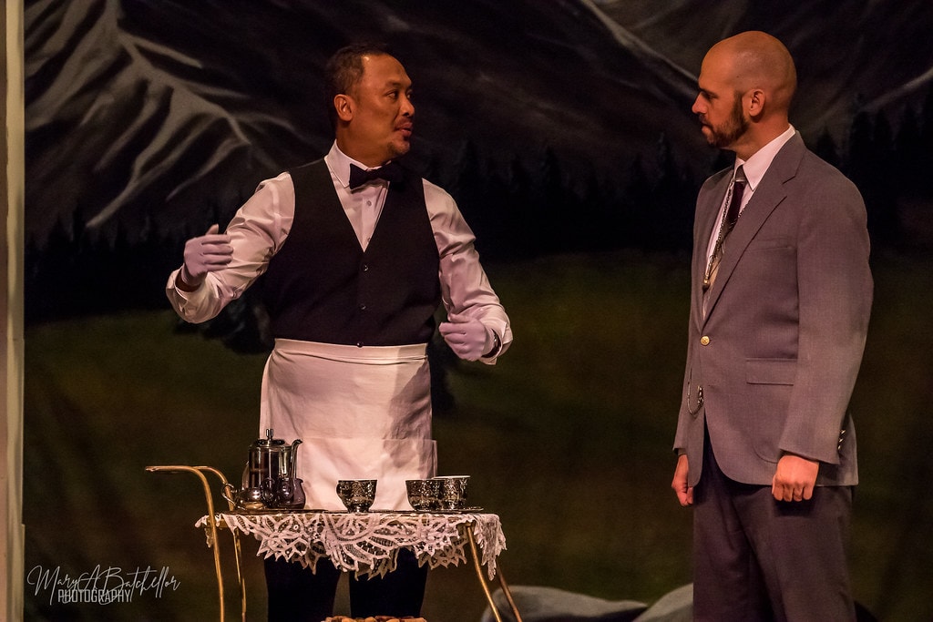 The Sound of Music — Franz the butler gesturing at the tea cart