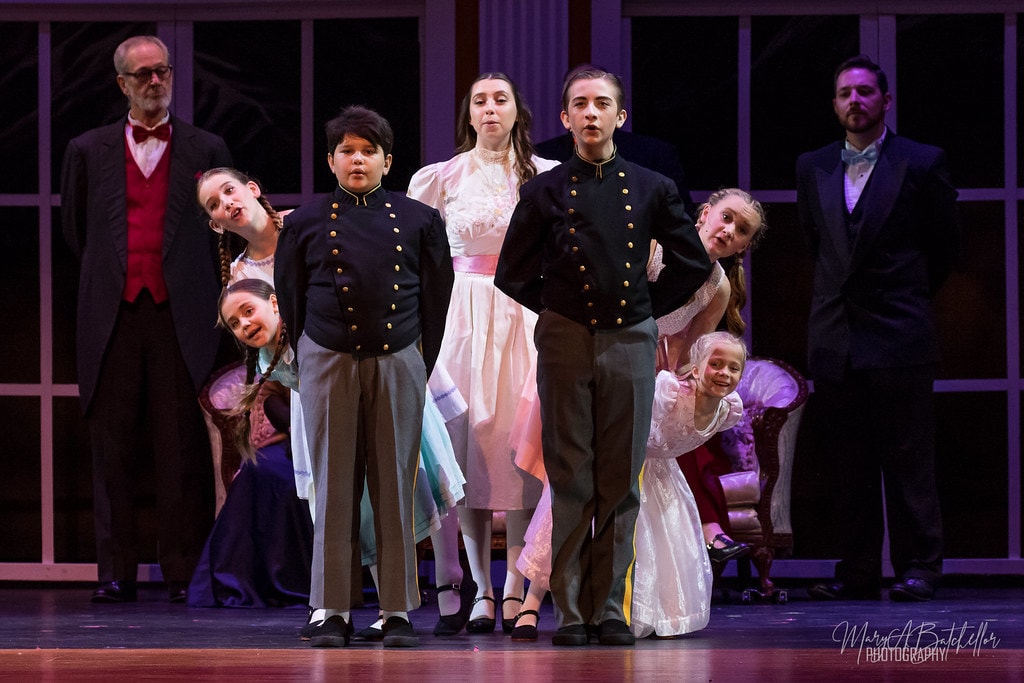 The Sound of Music — full von Trapp family group in formal attire