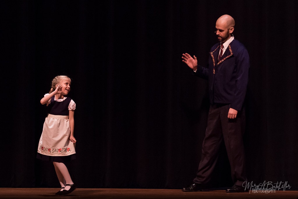 The Sound of Music — Captain von Trapp gesturing to the youngest von Trapp daughter