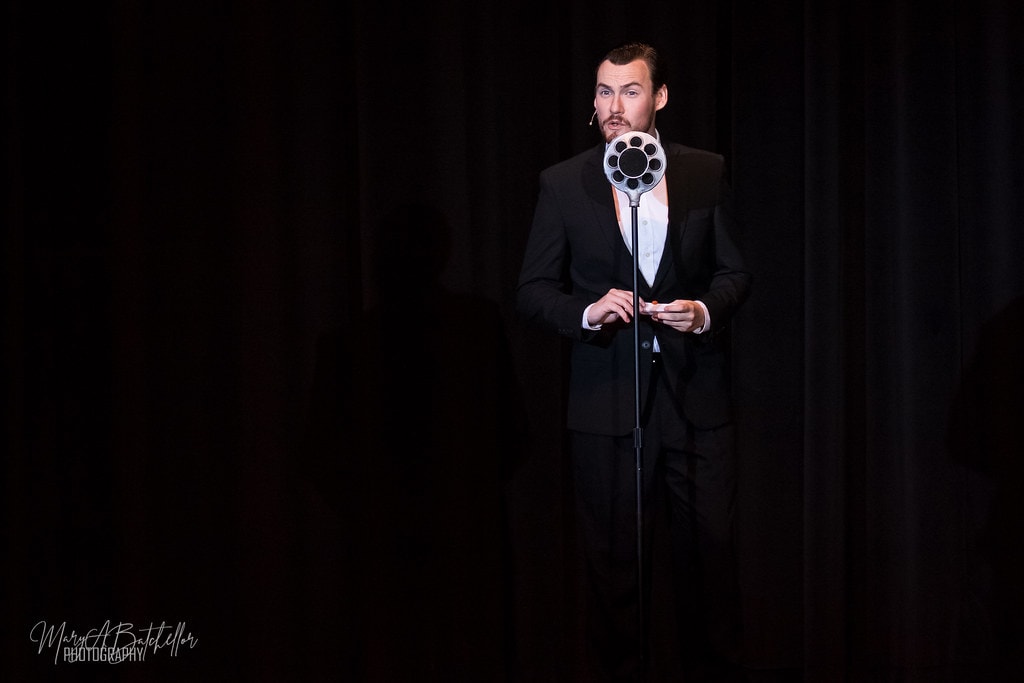 The Sound of Music — Max Detweiler performing a comedic solo at the vintage microphone