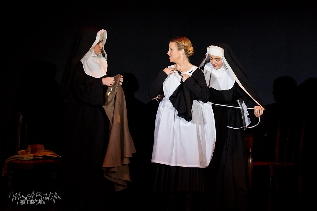 The Sound of Music — Maria being dressed by two nuns in the abbey