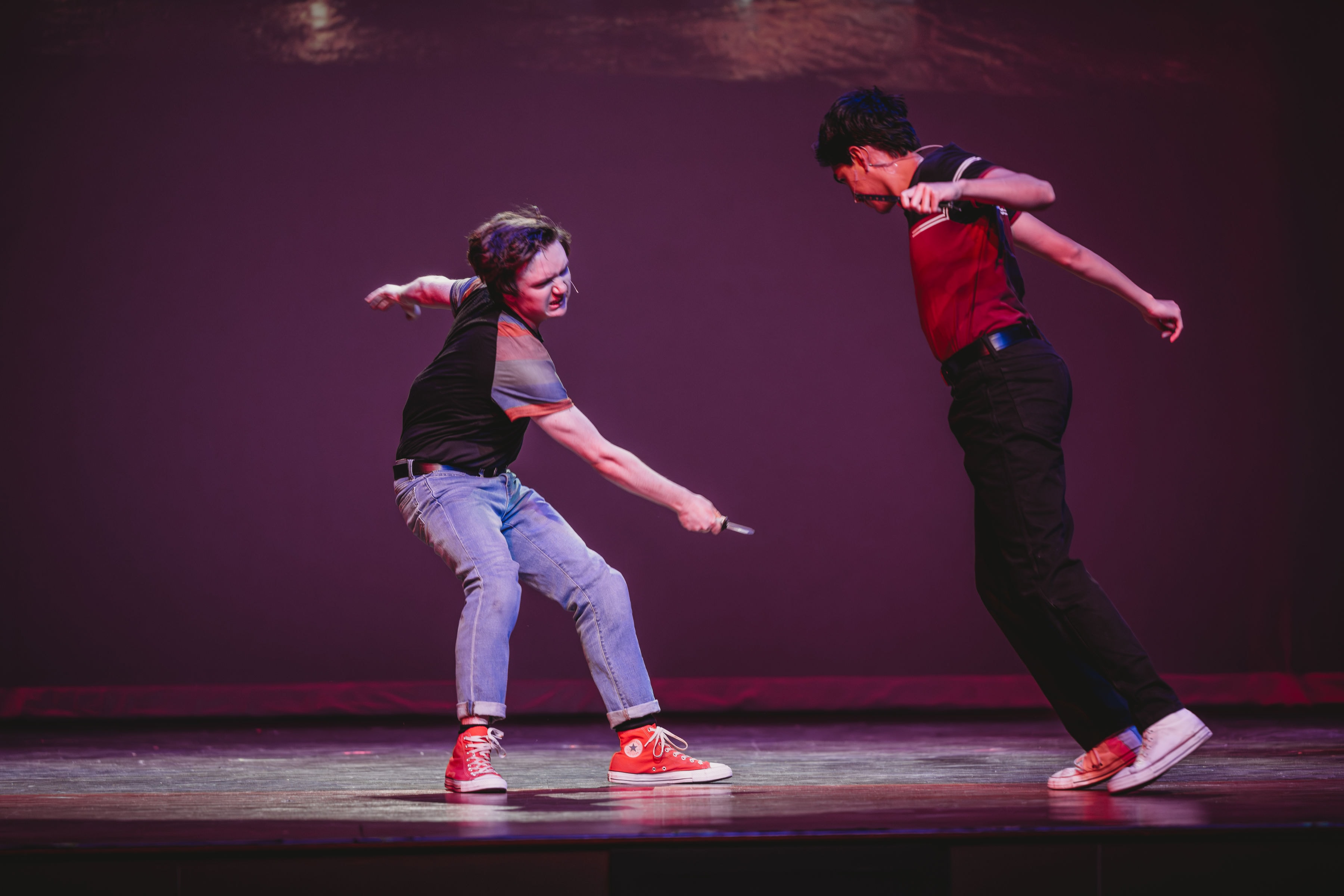 West Side Story 2026 - knife fight scene between Riff and Bernardo