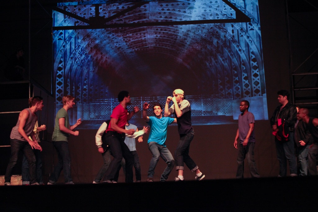 Cast performing musical number — West Side Story