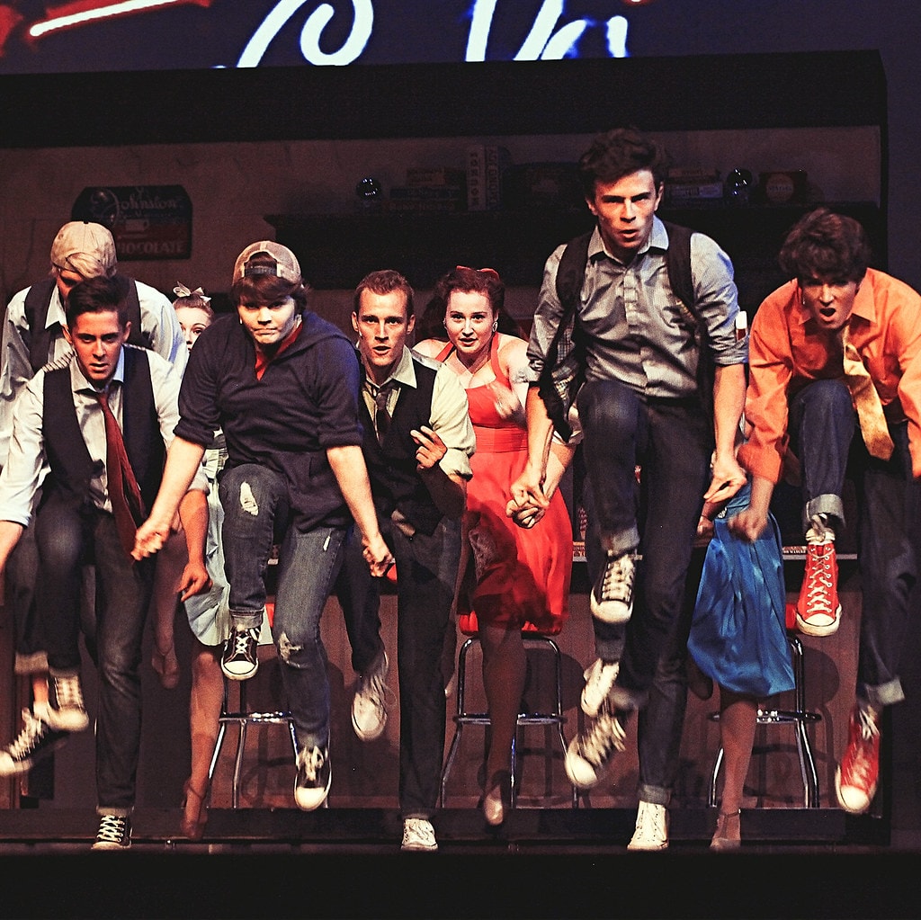 West Side Story cast performing on stage — West Side Story